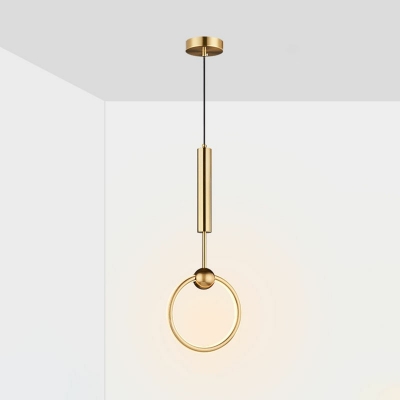 1-Light Pendant Lighting Modern Hanging Light Fixtures in Minimalist Style