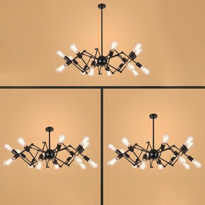 American Style Chandelier 16 Head Industrial Ceiling Chandelier for Cafe Bar