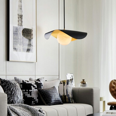 Ball Shape Hanging Lamp Nordic Style Stone Single Head Suspension Light for Hotel Hall Corridor