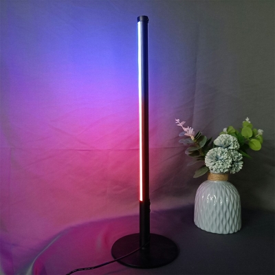 Black Linear Acrylic Night Table Light Modern Integrated LED Nightstand Lamp for Bedroom