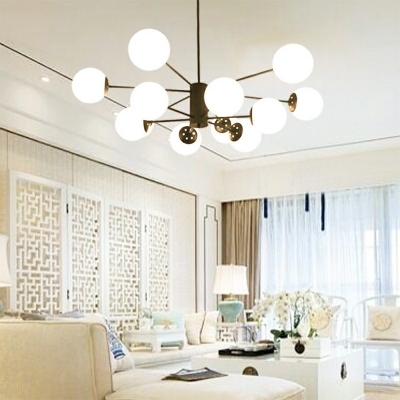 Contemporary Chandeliers 12 Head Drop Lamps for Living Room Study Bedroom