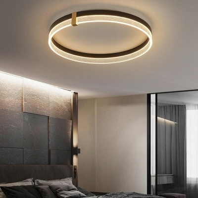 Contemporary LED Ceiling Mount Light Acrylic Flush Mount Light with Round/Square Shape for Sleeping Room