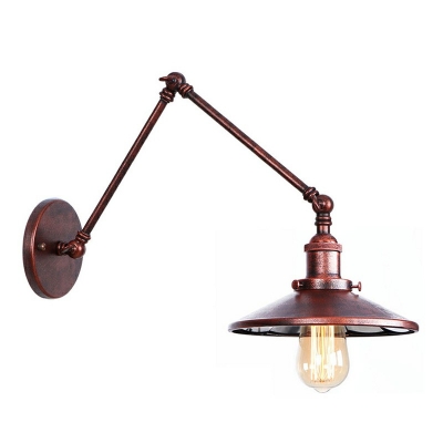 Industrial Style Cone Shaped Shade Wall Lamp Metal 1 Light Wall Light for Restaurant