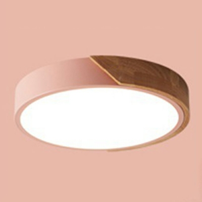 Macaron Minimalist Style Acrylic Ceiling Light Round Led Flush Mount Light for Living Room Bedroom