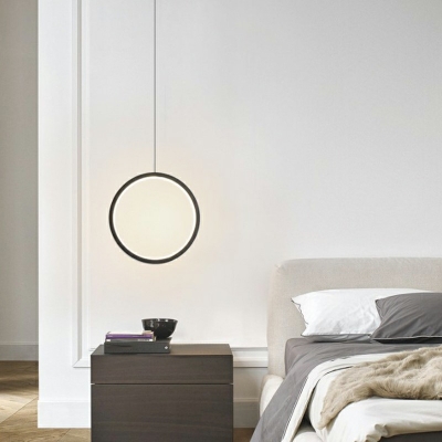 Minimalisma Modern Style Hanging Light Round LED Acrylic Pendant Light for Dinning Room Bedroom