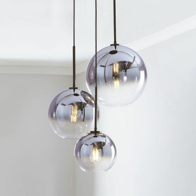 Modern and Simple Hanging Light Minimalisma Glass Globe LED Pendant Light for Dinning Room