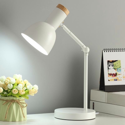 Modern Swing Arm Table Lamp Metal Single Light Adjustable Desk Lamp for Study Room