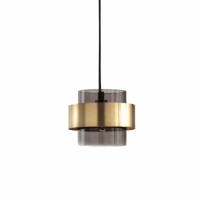 Nordic Style LED Hanging Light Modern Style Cylinder Glass Pendant Light for Dinning Room Coffee Shop