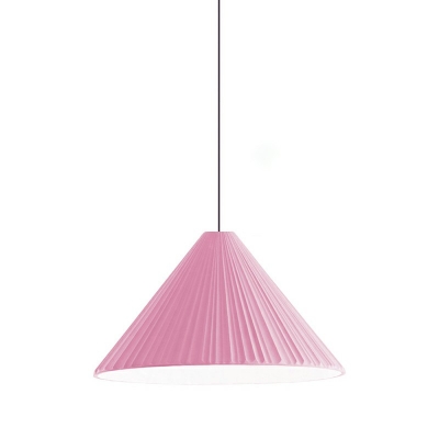 Nordic Style Macaron Hanging Light Cone Shaped Striped Pendant Light for Bedroom Kitchen