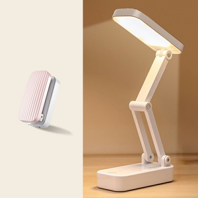 Rectangle Desk Lights Contemporary Simple Plastic Desk Lamp with Swing Arm