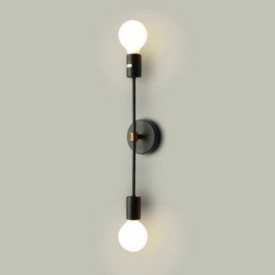 Wall Sconce Light 2 Lights Minimalism Modern Metal Shade Wall Light for Living Room, 18