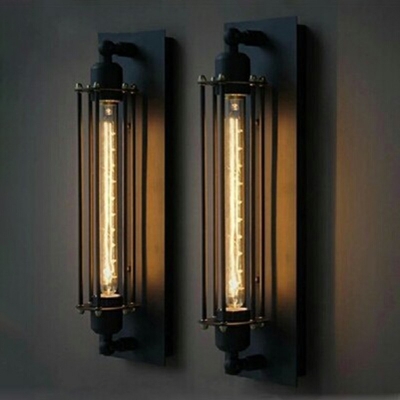 Wrought Iron Wall Sconces Vintage Industrial One-Light Wall Light Sconces