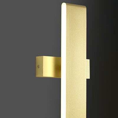 1-Light Wall Light Sconces Metallic Wall Mount Light Contemporary Minimalist Style