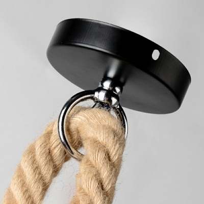 2-Light Multi Pendant Light Fitting Simplistic Style Knots Shape Manila Rope Light Fixtures