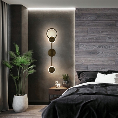 3 Lights LED Wall Sconce Nordic Style Industrial Backlight Wall Lamp for Bedside