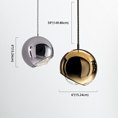 Ball Shape Hanging Lamp Nordic Style Arcylic Warm Light Suspension Light for Hotel Hall Corridor