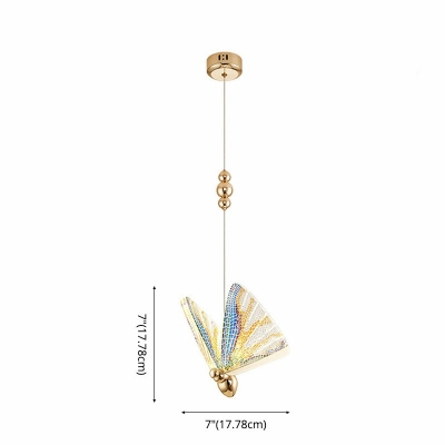 Butterfly Hanging Light LED Modern Metal 1 Light Contemporary Ceiling Light Fixtures for Bedroom