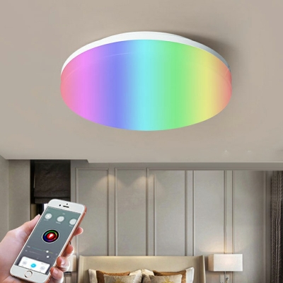 Ceiling Mounted Light Dimmable Contracted Plastic and Acrylic Shade LED Light for Bedroom