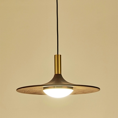 Chinese Style LED Hanging Light Wood Shade Acrylic Pendant Light for Kitchen Dinning Room