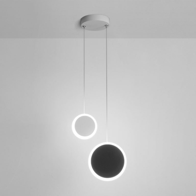Cluster Pendant Light 2-Light Contemporary Pendant Round Hanging Lighting