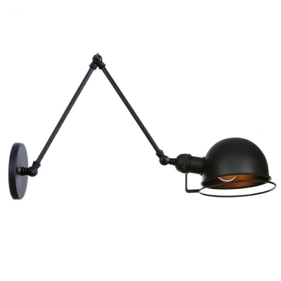 Industrial Style Bowl Shaped Shade Wall Lamp Metal 1 Light Wall Light