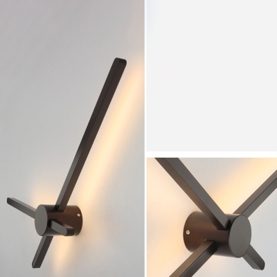 Linear Sconce Light Fixture 4 Lights Modern Contracted Metal and Acrylic Shade Wall Mount Light for Hallway