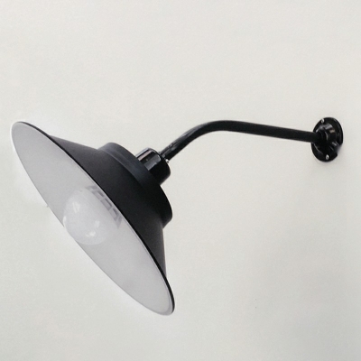 Matte Black Industrial Wall Sconce Rustic Wall Lamp Fixtures in 1-Light