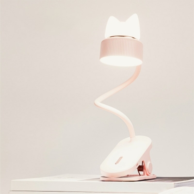 Minimal Style 1-Head Plastic Table Lamp Small Desk Lamp Reading Light