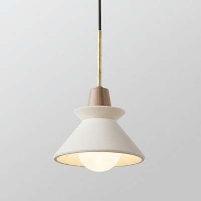 Modern Style Cement Hanging Light Decoration Bowl Shaped Pendant Light for Homestay Bedroom
