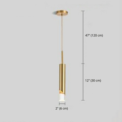 Modern Style Cylinder Pendant Light Minimalisma Acrylic LED Hanging Light for Dinning Room