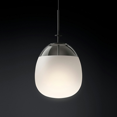 Modern Style Glass Hanging Light Goose Egg Shaped Minimalisma Pendant Light for Bar Bedside
