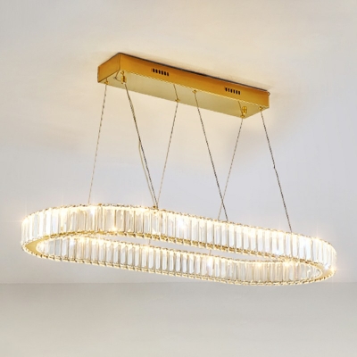 Modern Style Hanging Lights Crystal Multi Light Pendant for Living Room Bedroom Dining Room