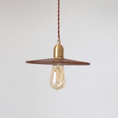 Modern Style Wood Hanging Light Handmade Circle Shade Decoractive Pendant Light for Homestay