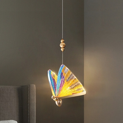 Multi Color Butterfly Pendant Lighting Postmodern in 3 Colors Light Ceiling Light for Bedroom