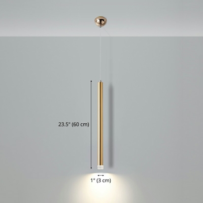 Nordic Style Acrylic Hanging Light LED Metal Cylinder Pendant Light for Bar Coffee Shop