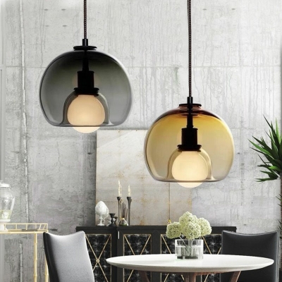 Nordic Style LED Hanging Light Modern Style Glass Pendant Light for Bar Coffee Shop