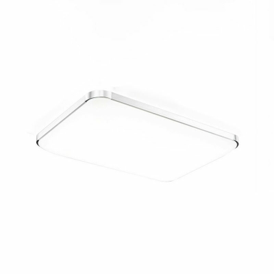 Rectangle Flush Mount Lamp Modern Metal and Arcylic Shade LED Ceiling Light for Bedroom