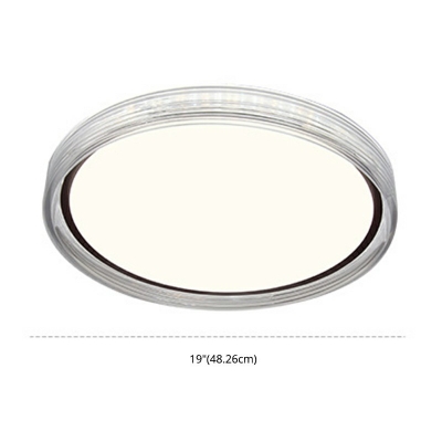 Round Ceiling Light Iron and Acrylic Shade Contemporary Flush Mount Lighting for Balcony, 20