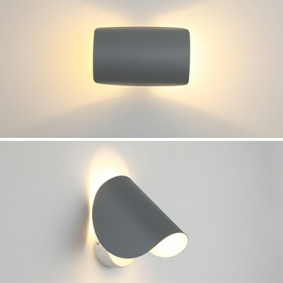 Single-Bulb Geometry Wall Sconce Light Tile Shaped LED Modern Living Room Metal Wall Light