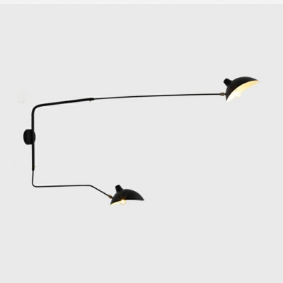 Two Arm Sconce Light Fixtures Metal Matte Black 2 Lights Wall Lighting Fixtures