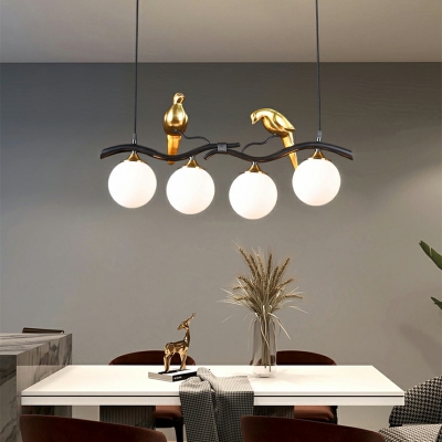 Ultra-Modern Island Lighting 4 Head Pendant Lights for Dining Room Dining Table