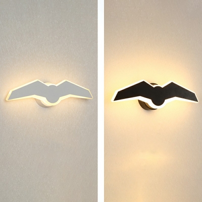 Bird Shape Wall Sconce Light Modern Acrylic and Metal Shade Wall Light for Bedroom, 13