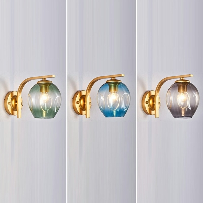 Dimple Glass Globe Wall Sconce Single Light Modern Stylish 10.5