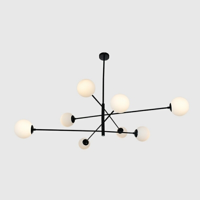 Glass Globe Ceiling Chandelier Modernism with 23.5