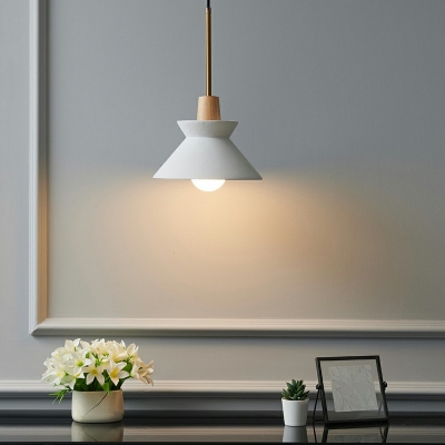 Japanese Style Cement Pendant Light Bowl Downward Hanging Light for Homestay
