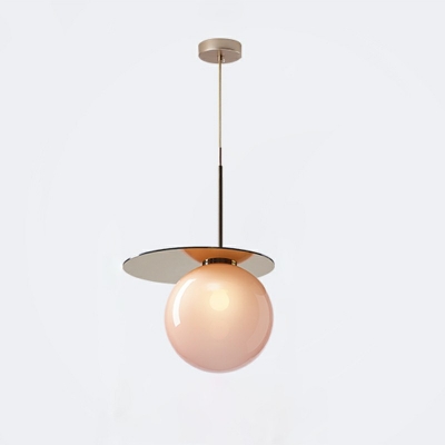Modern Simplicity Glass Pendant Lamp Single Light Global Hanging Light for Dinning Room