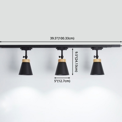 Modern Style Surface Mounted Track Lighting Iron Semi Ceiling Light for Commercial Shop