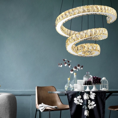 Modern Style Chandelier Lamp Crystal Chandelier Light Fixtures for Living Room Dining Room Bedroom