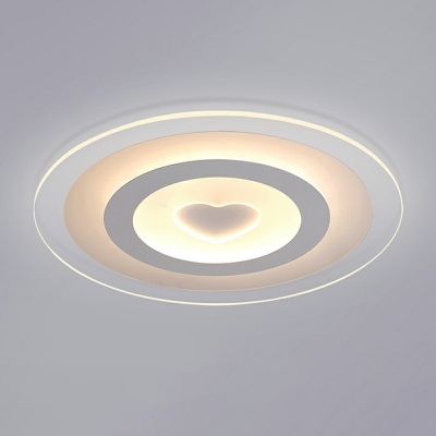 Round Ceiling Light Fixture Super-thin Contracted Acrylic Shade Corridor LED Light, 16.5