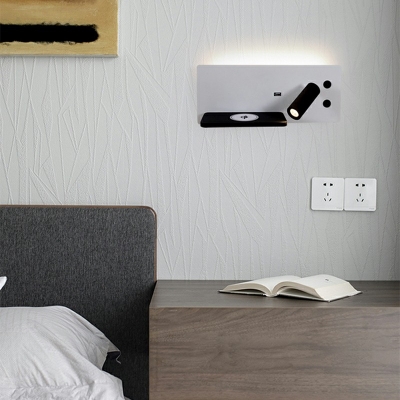 Adjustable Wall Sconce Light Contemporary Modern Nordic Metal and Acrylic Shade Wall Light for Bedroom